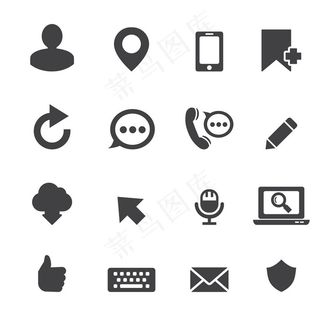 手势电话图标素材