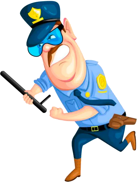 卡通警察*人物免扣透明背景设计元...(457X606)