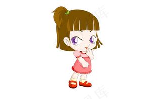 flashQ版Q版人物小女孩齐刘海