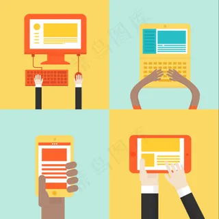 矢量操作设备素材