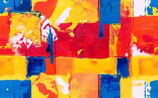 蓝黄红颜料无缝图