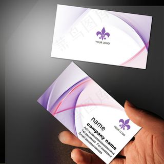 精致优雅 简约创意名片PSD模板下...