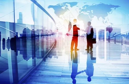 商务人士抽象剪影