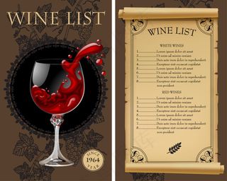 漂亮的酒杯宣传单图片