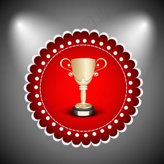 赢得奖杯和获奖杯背景