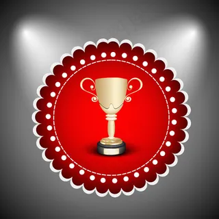 赢得奖杯和获奖杯背景