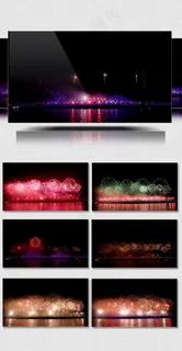 新中国大桥开幕烟花汇演视频素材