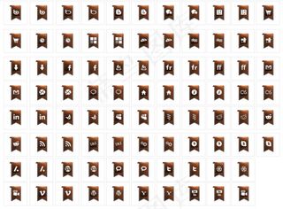 86款网页包角图标——psd分层素...