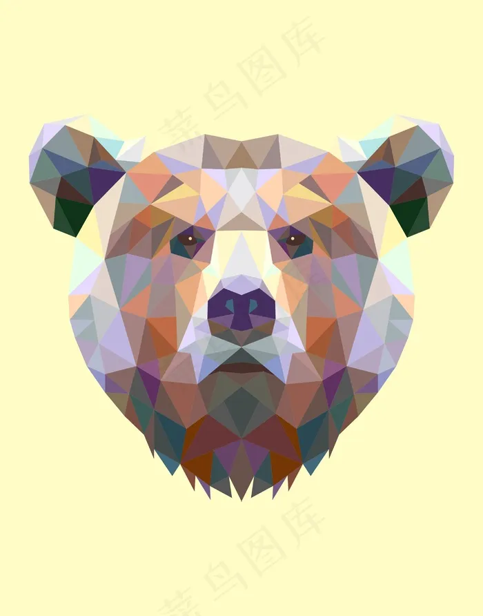 熊抽象插画cdr矢量模版下载