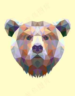 熊抽象插画