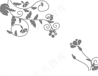 对角花雕刻花图片