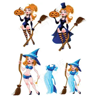 金发女巫矢量素材