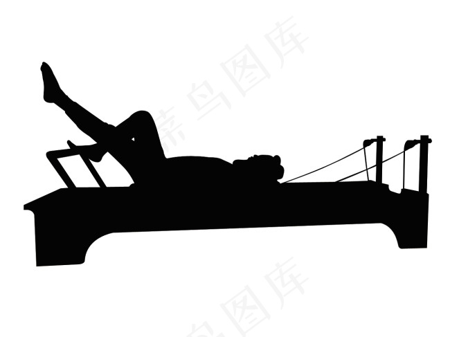 瑜伽剪影psd模版下载