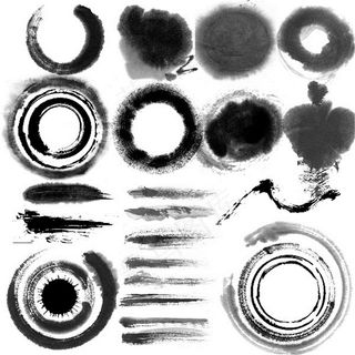 墨迹墨点PSD中国元素