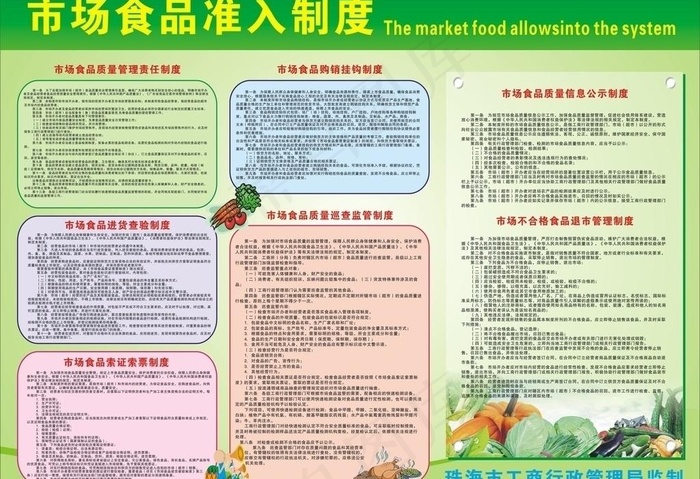 市场食品准入制度图片cdr矢量模版下载
