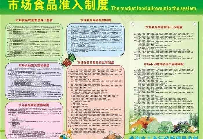 市场食品准入制度图片cdr矢量模版下载