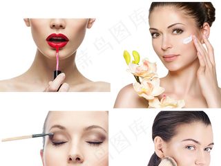 国外美女化妆品模特png图片素材