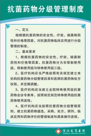 抗菌药物分级管理制度cdr矢量模版下载