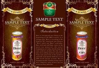 啤酒三折页图片