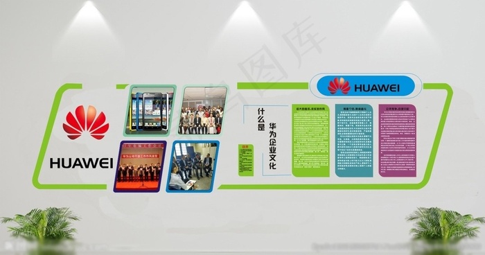 企业文化墙cdr矢量模版下载
