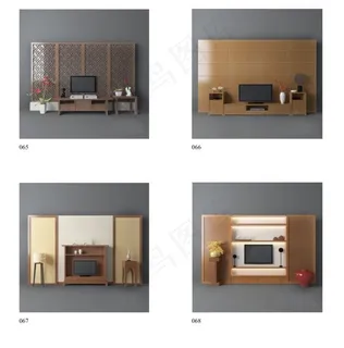 木纹中式背景墙