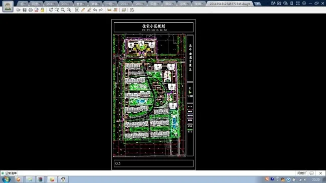 某一线城市小区规划设计方案CAD图...