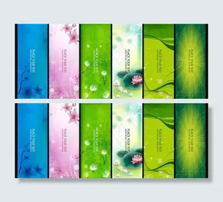 春天花纹展板素材图片