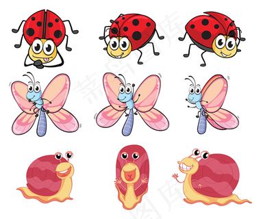 卡通昆虫动物