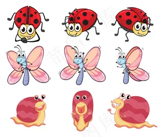 卡通昆虫动物