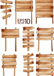 木纹木板指示牌公告牌图片