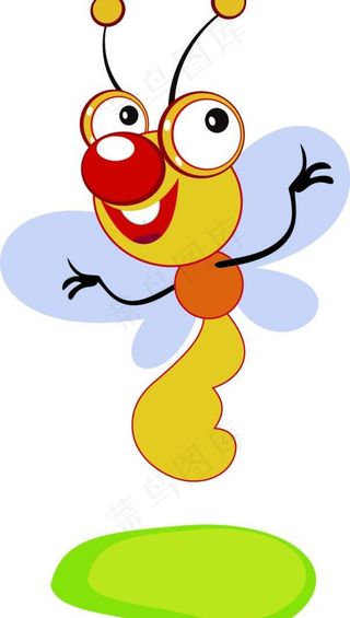 可爱的卡通蜜蜂矢量素材