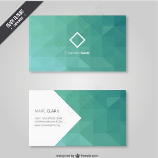 简洁几何图案名片