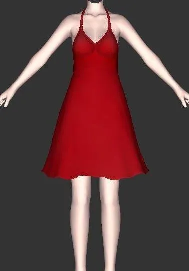 红色裙装 01_04 箱娘服装
