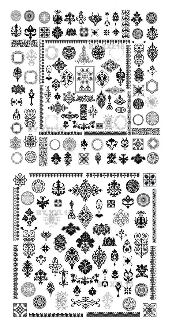精美花纹图腾矢量素材eps,ai矢量模版下载