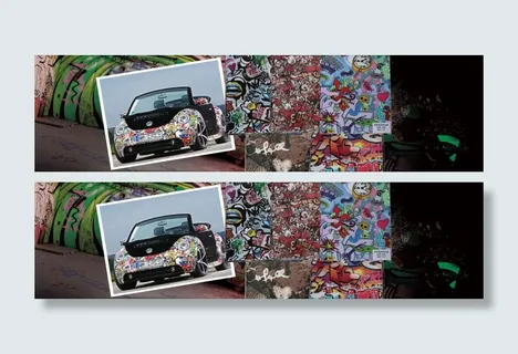 汽车涂鸦改色膜海报设计