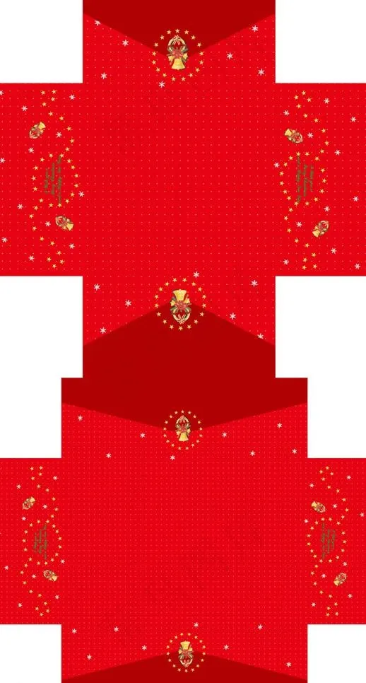 圣诞礼品盒底盒2款（红底）图片ai矢量模版下载