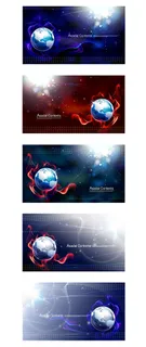 地球 光芒 幻影 流线 科技背景图...