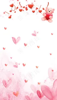 心形易拉宝粉色背景psd素材 心形易拉宝粉色背景psd素材