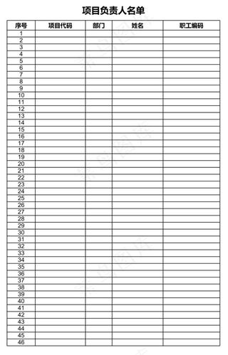 项目负责人名单