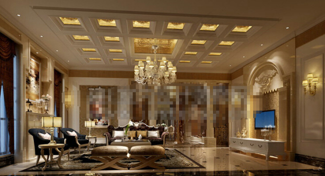 室内设计个性客厅效果图设计素材