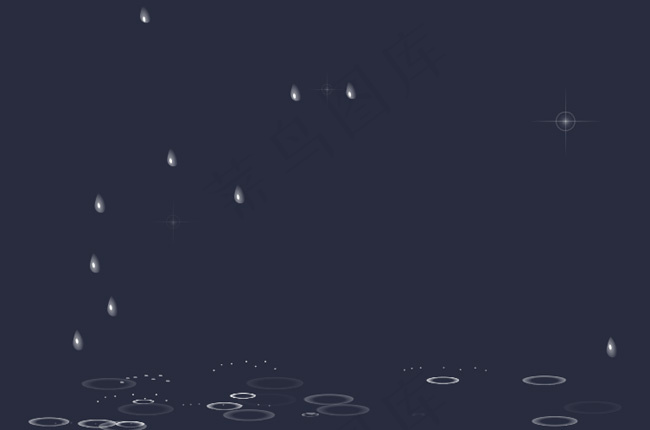 下雨水珠滴落flash动画