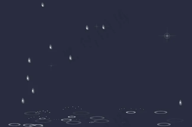 下雨水珠滴落flash动画