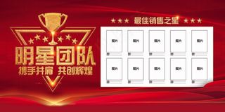 创意明星团队展板