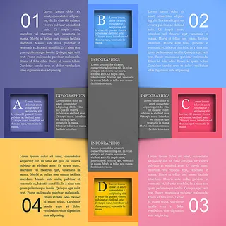 彩色商务信息图表