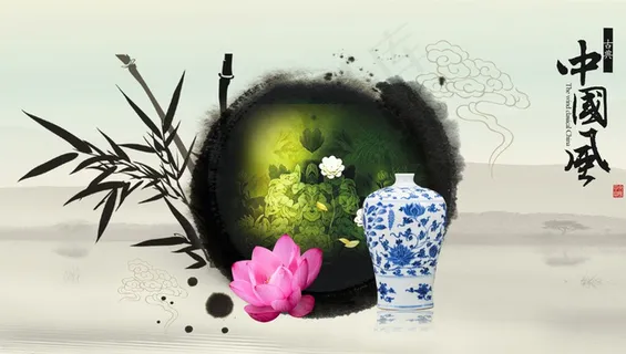水墨古董文化展板图片 水墨古董文化展板图片