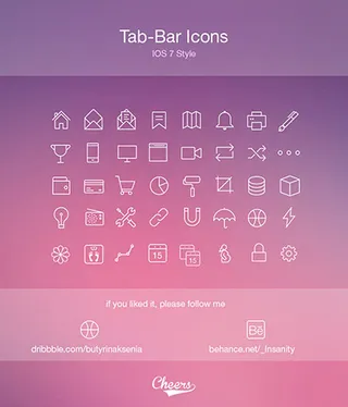 精致白色小图标PSD分层素材