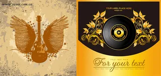 2款潮流音乐插画矢量素材