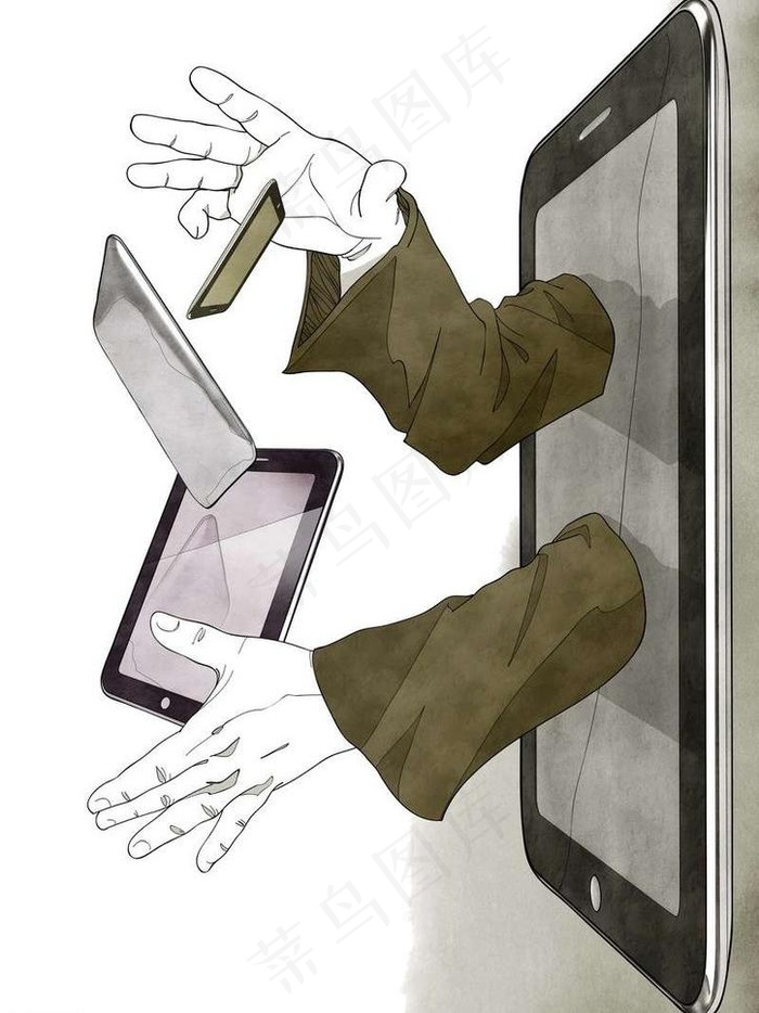 手机和IPHONE图片(3508X4961(DPI:300))psd模版下载