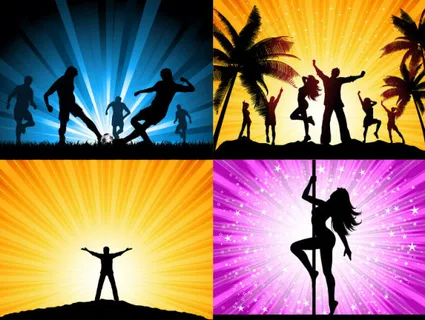 美丽的人物剪影矢量素材 美丽的人物剪影矢量素材