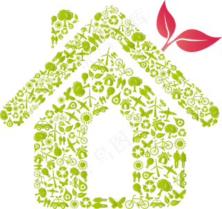 绿色环保png透明背景免扣素材